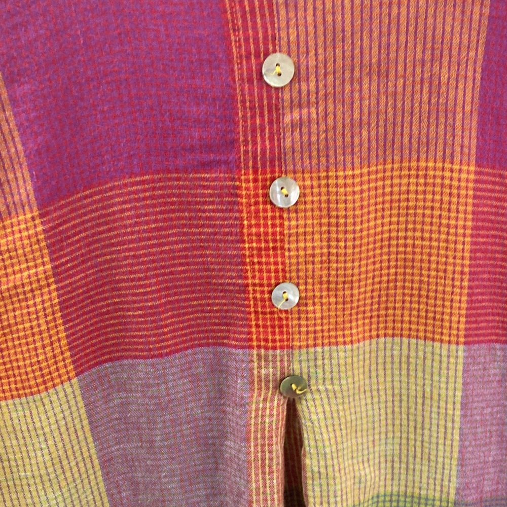 Soft Surroundings Multicolor Patchwork Plaid Pear… - image 7